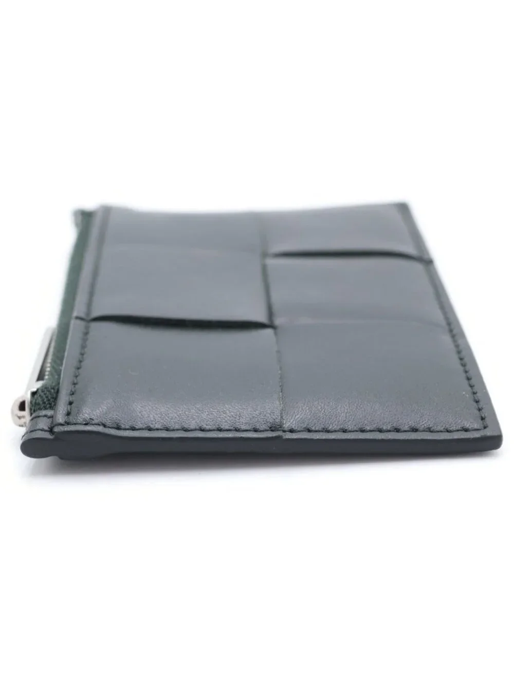 Bottega Veneta Maxi Intrecciato Fragment Case Coin Charcoal